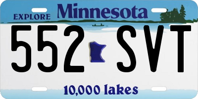 MN license plate 552SVT