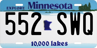 MN license plate 552SWQ