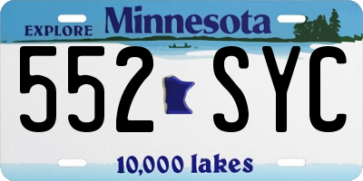 MN license plate 552SYC