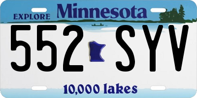 MN license plate 552SYV