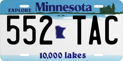 MN license plate 552TAC