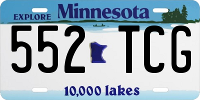 MN license plate 552TCG