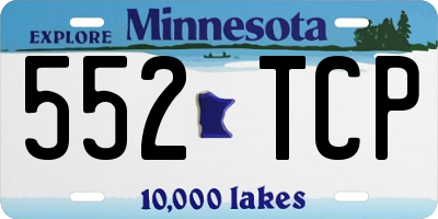MN license plate 552TCP