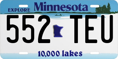MN license plate 552TEU