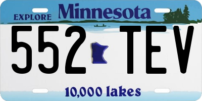 MN license plate 552TEV