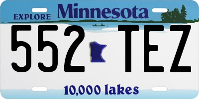 MN license plate 552TEZ