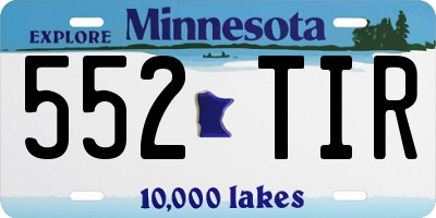 MN license plate 552TIR
