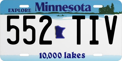 MN license plate 552TIV