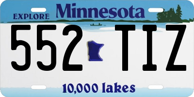 MN license plate 552TIZ