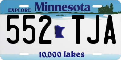 MN license plate 552TJA
