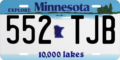 MN license plate 552TJB