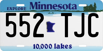 MN license plate 552TJC