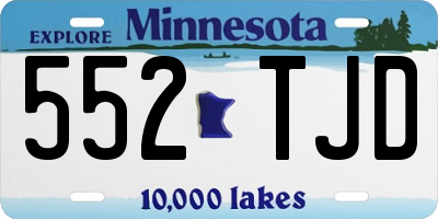 MN license plate 552TJD