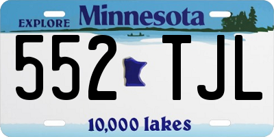 MN license plate 552TJL