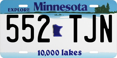 MN license plate 552TJN