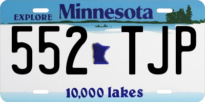 MN license plate 552TJP