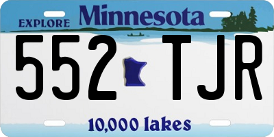 MN license plate 552TJR