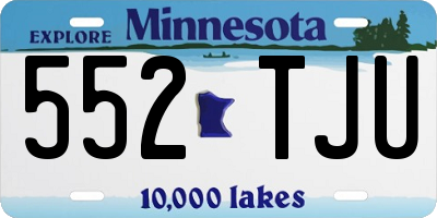 MN license plate 552TJU