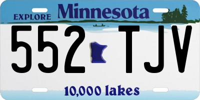 MN license plate 552TJV