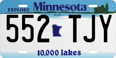 MN license plate 552TJY