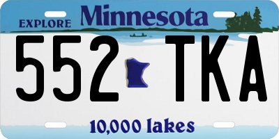 MN license plate 552TKA