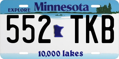 MN license plate 552TKB