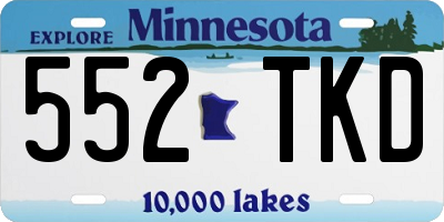 MN license plate 552TKD