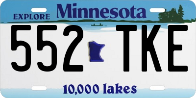 MN license plate 552TKE