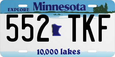 MN license plate 552TKF