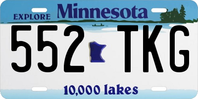 MN license plate 552TKG