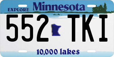 MN license plate 552TKI