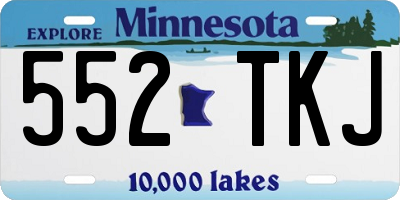MN license plate 552TKJ
