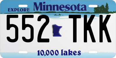 MN license plate 552TKK