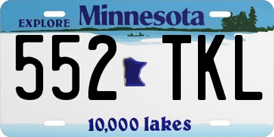 MN license plate 552TKL