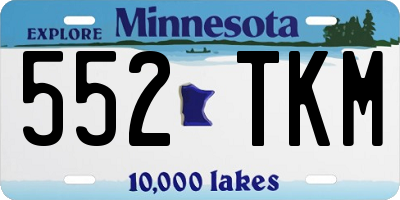 MN license plate 552TKM