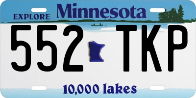 MN license plate 552TKP