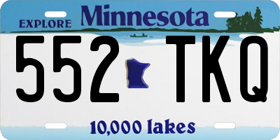 MN license plate 552TKQ
