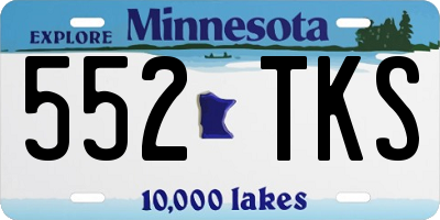 MN license plate 552TKS