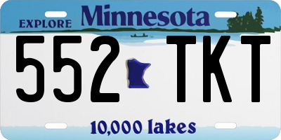 MN license plate 552TKT