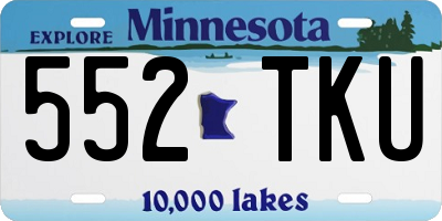 MN license plate 552TKU