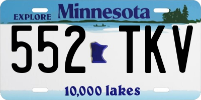 MN license plate 552TKV