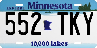 MN license plate 552TKY