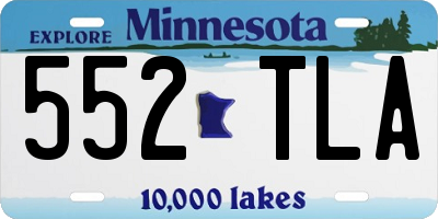 MN license plate 552TLA