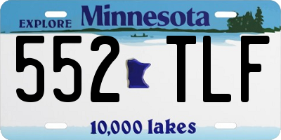 MN license plate 552TLF