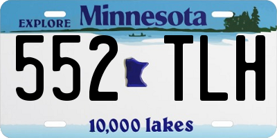 MN license plate 552TLH