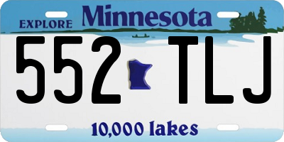 MN license plate 552TLJ