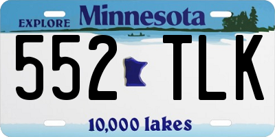 MN license plate 552TLK