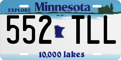 MN license plate 552TLL
