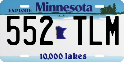MN license plate 552TLM