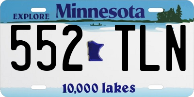 MN license plate 552TLN